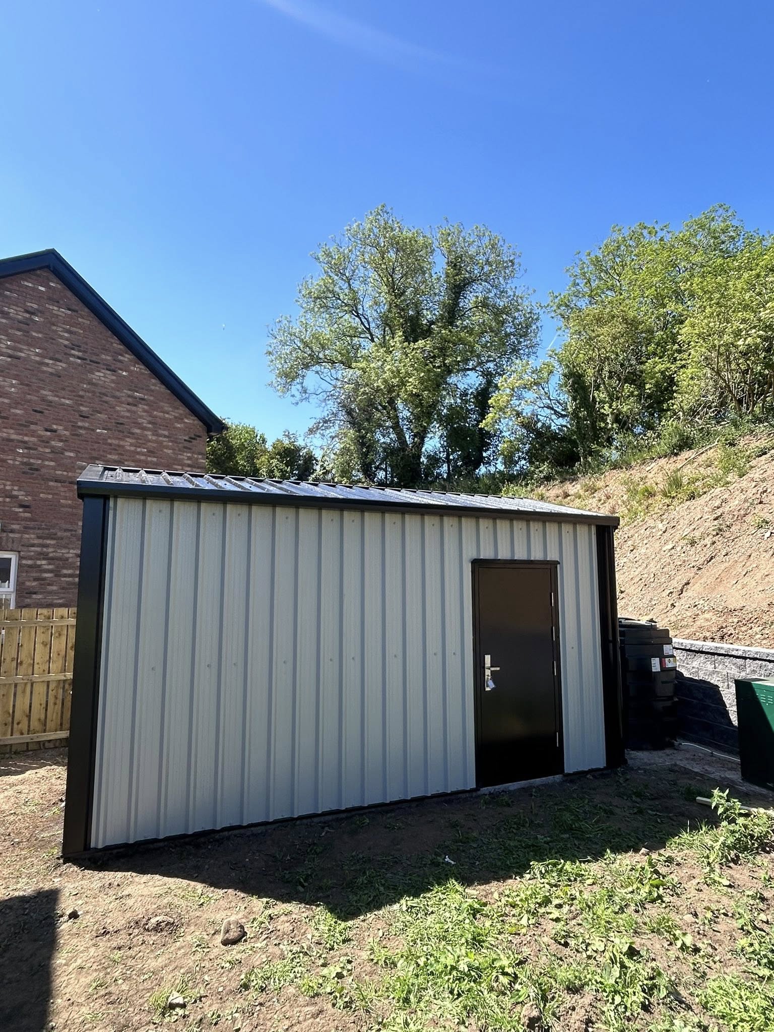 exterior of small galvanised shed by MD Garden Sheds2GO