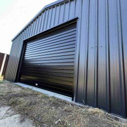 exterior of installed garden shed