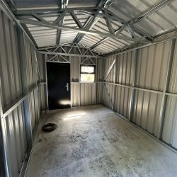 inside of large galvanised shed by MD Garden Sheds2GO